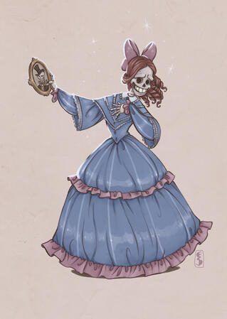 Skelleton lady, Spooktober challenge