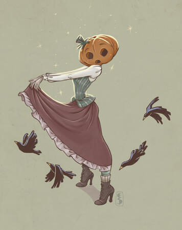 Pumpkin lady, Spooktober challenge